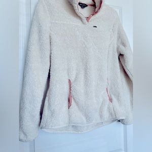 Eddie Bauer L Cream Fleece Sherpa Sweater